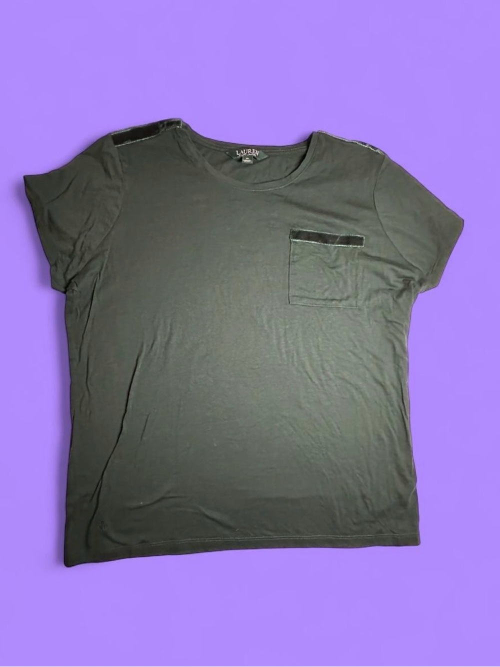 Lauren Ralph Lauren forest green pocket tee size XL